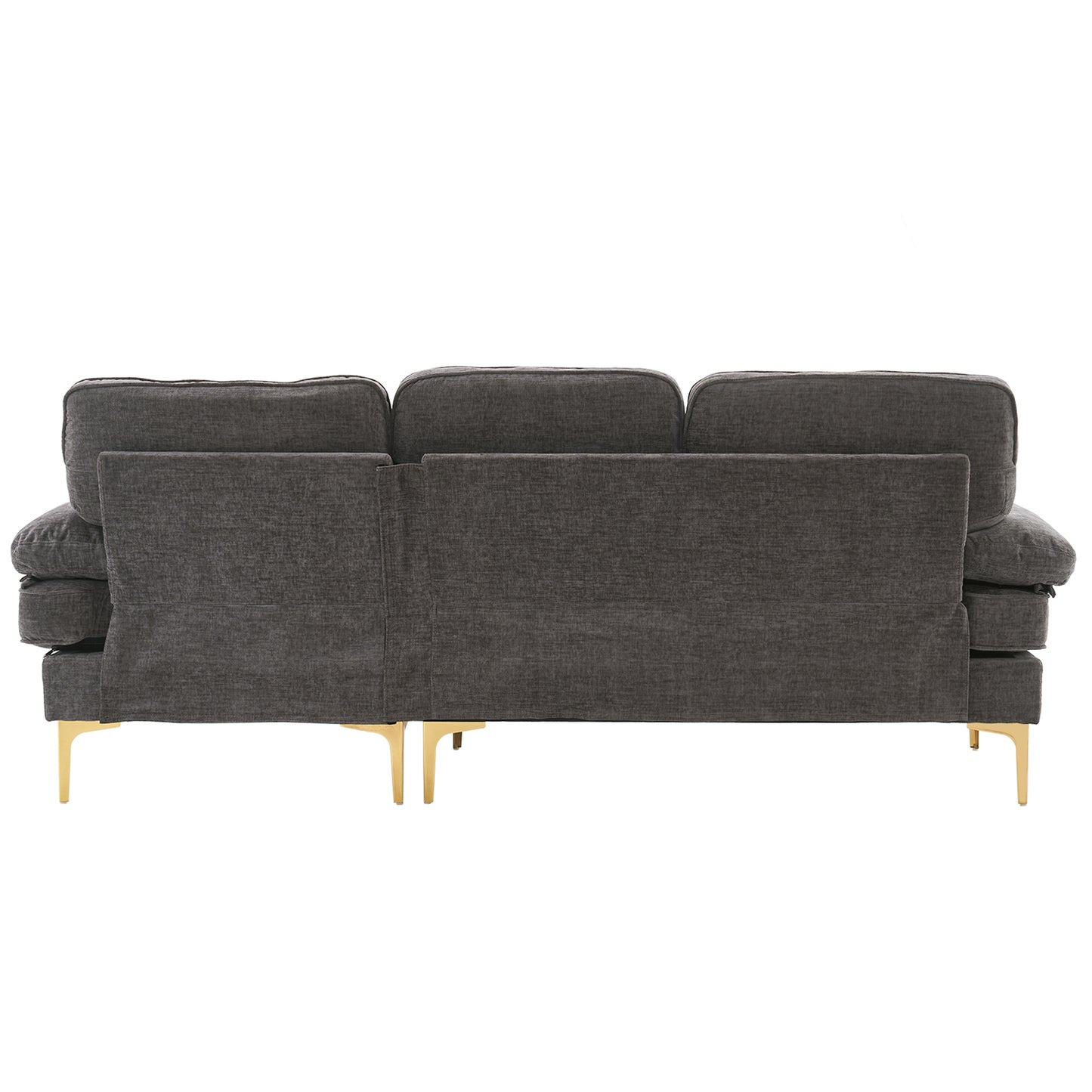 Three-Seat Simple And Stylish Indoor Modular Sofa Dark Gray