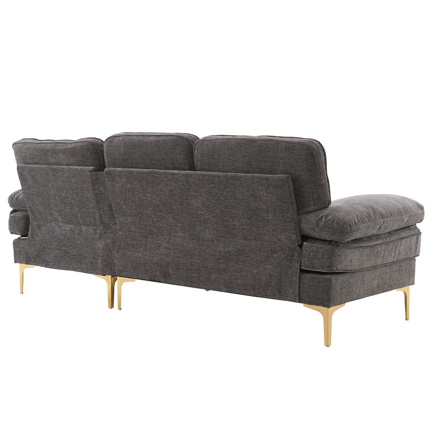Three-Seat Simple And Stylish Indoor Modular Sofa Dark Gray