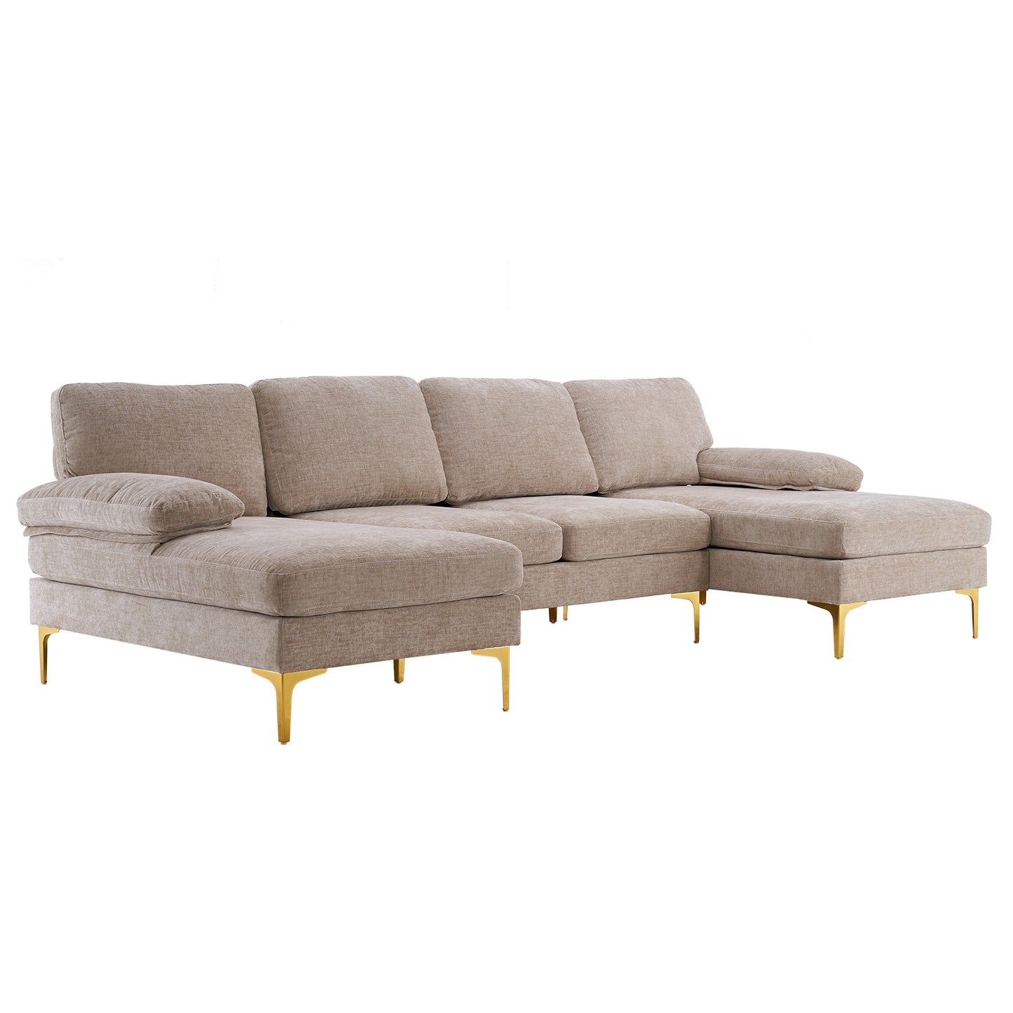 U-Shaped 4-Seat Indoor Modular Sofa Camel--Same type:57251652