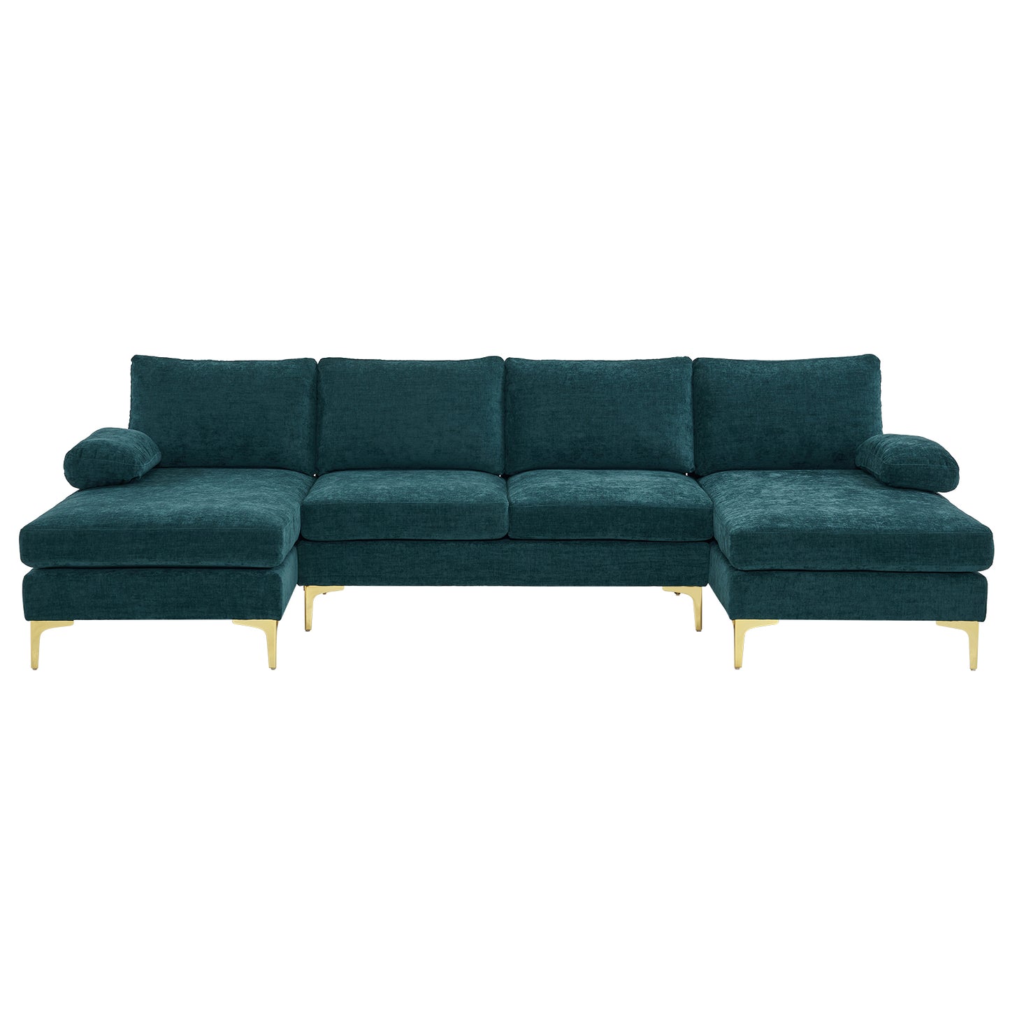 U-Shaped 4-Seat Indoor Modular Sofa Blue-Green Color--Same type:89399889