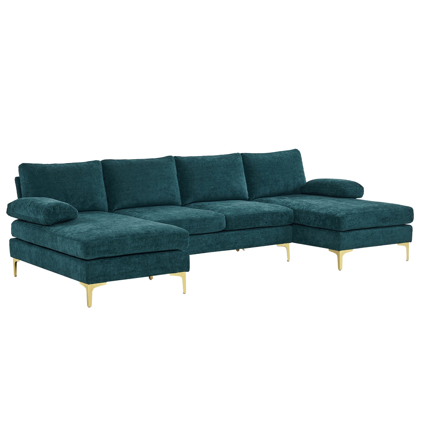 U-Shaped 4-Seat Indoor Modular Sofa Blue-Green Color--Same type:89399889