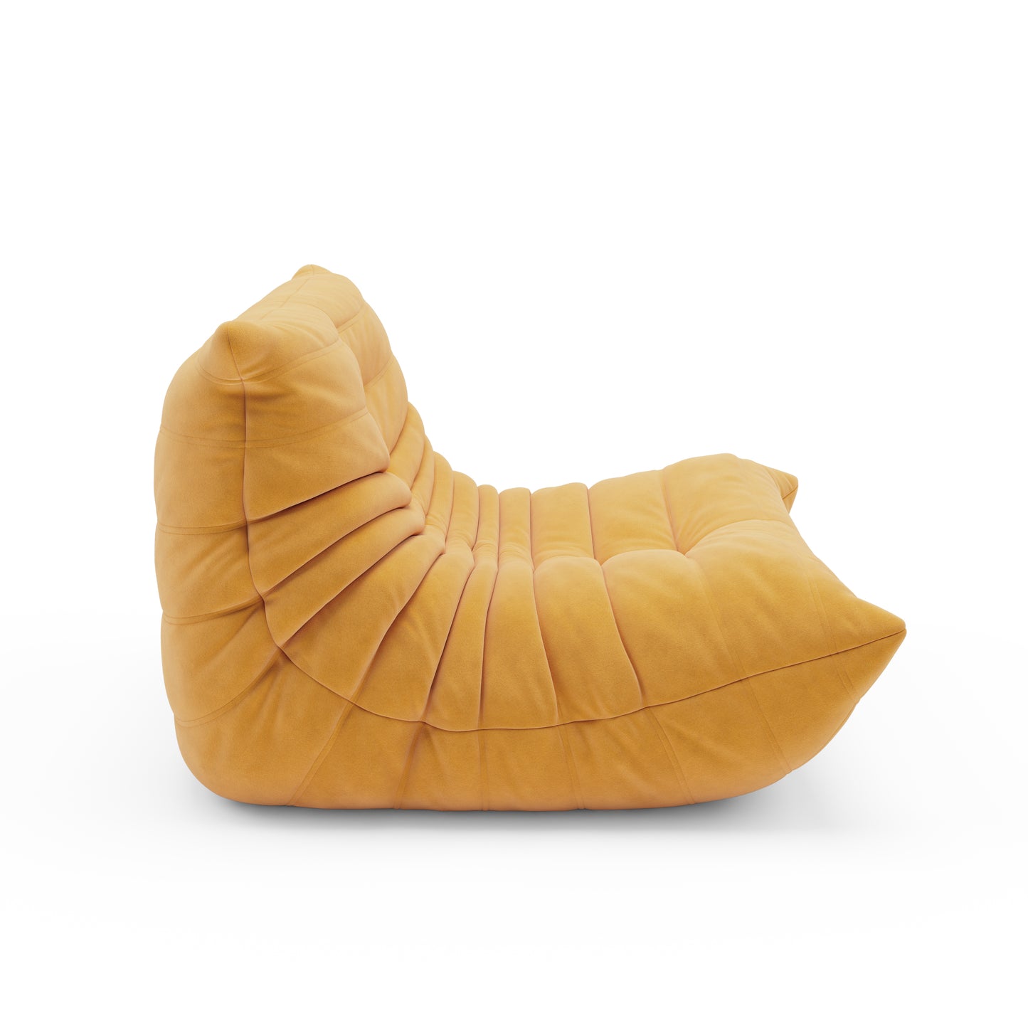 Armless Bean Bag Chair & Lounger Fireside Chair, Mid Century Foam Chair