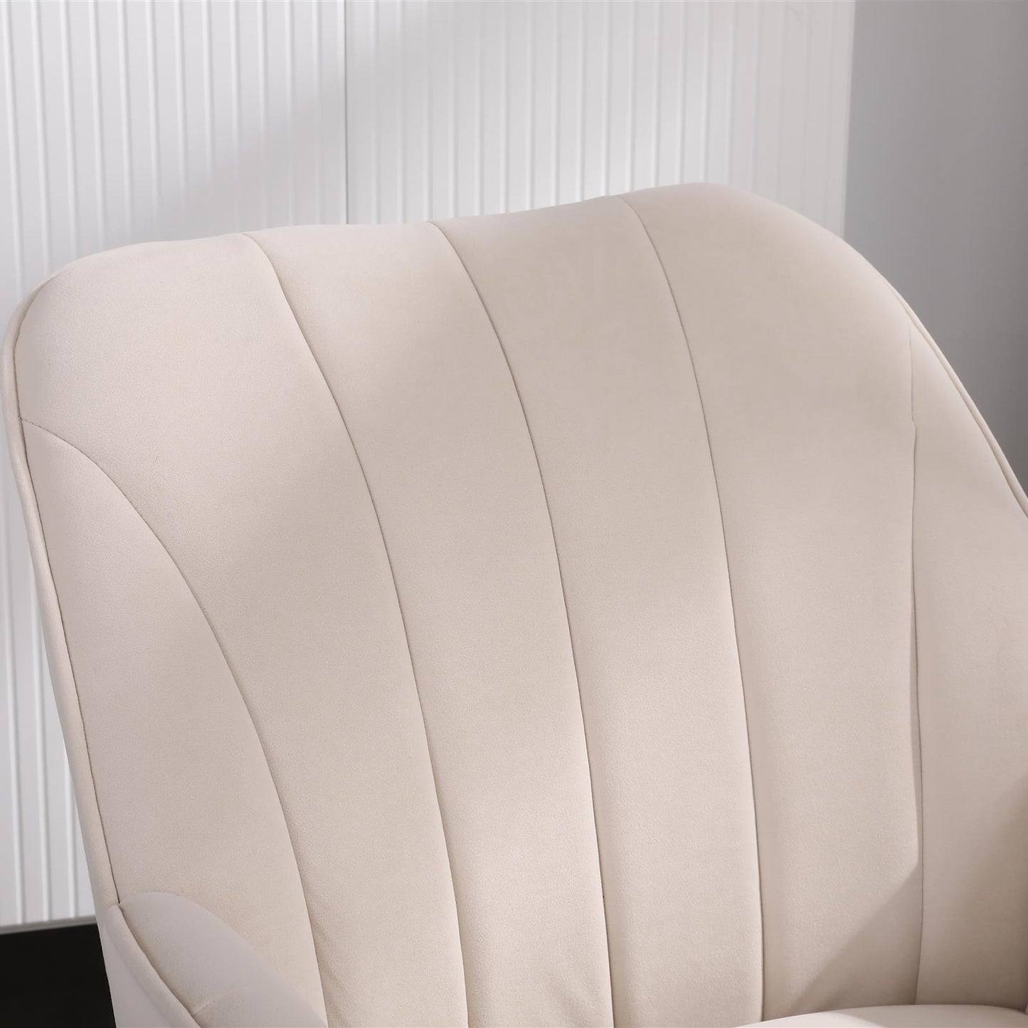 Modern Mid Century Chair velvet  Sherpa Armchair for Living Room Bedroom Office Easy Assemble(BEIGE)