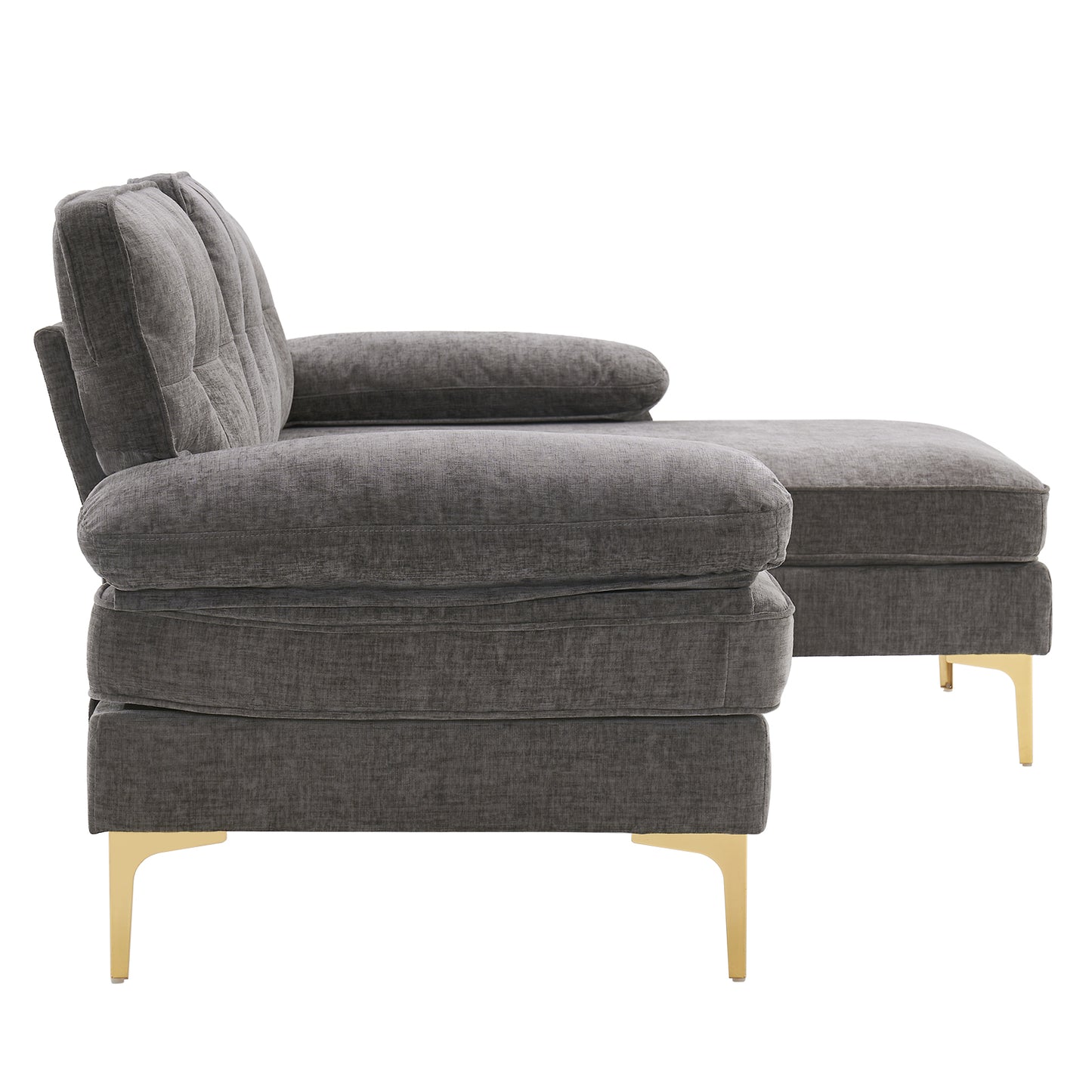 Three-Seat Simple And Stylish Indoor Modular Sofa Dark Gray