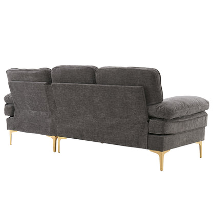 Three-Seat Simple And Stylish Indoor Modular Sofa Dark Gray