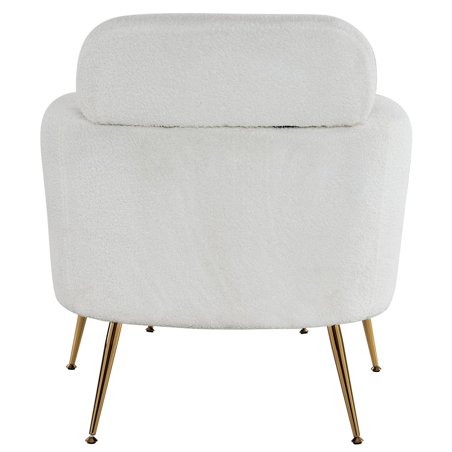 Half Disassembled Single Chair With Gold Feet And Pedals Teddy Velvet Indoor Leisure Chair Beige