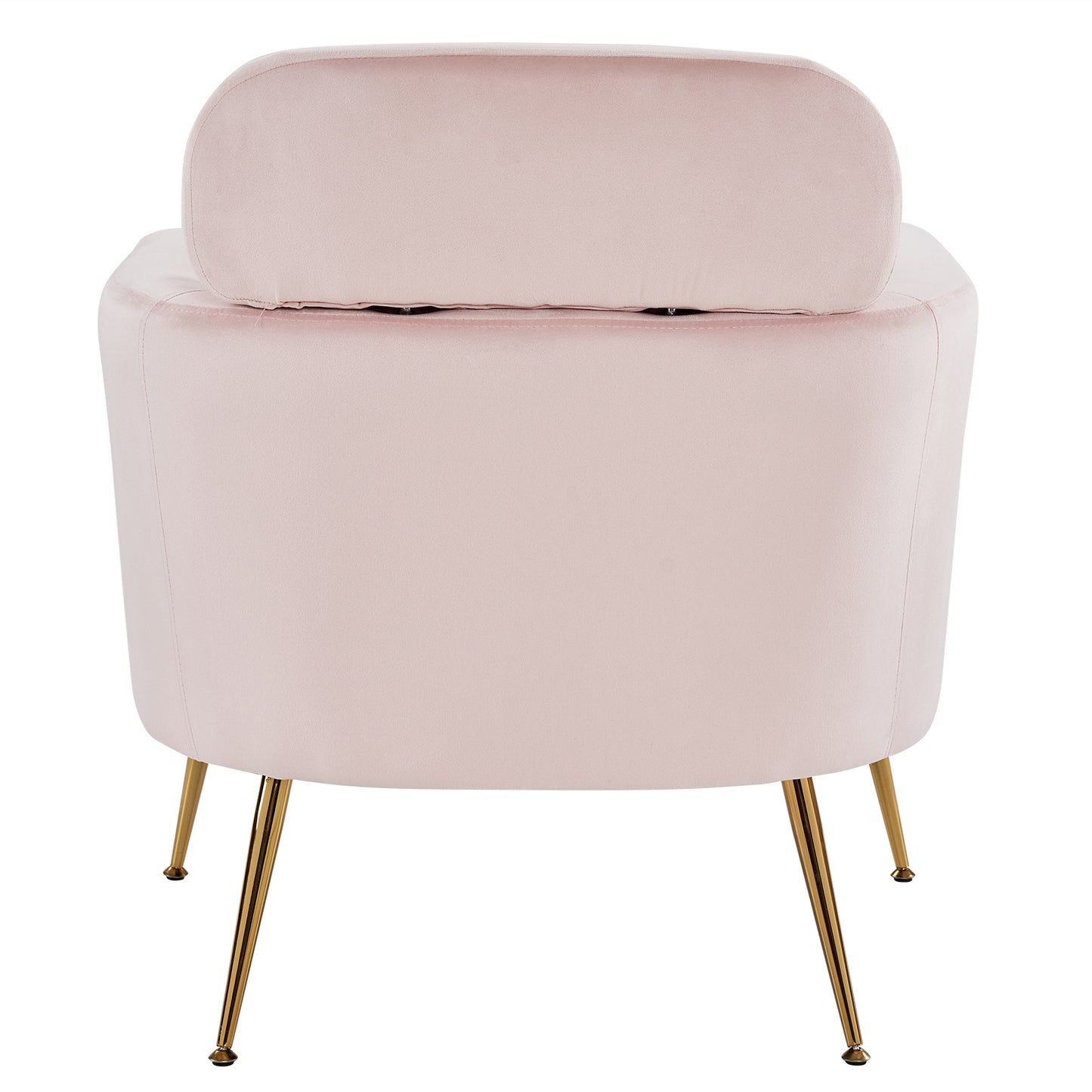 Half Disassembled Single Chair With Gold Feet And Pedals  Flannelette Indoor Leisure Chair Pink