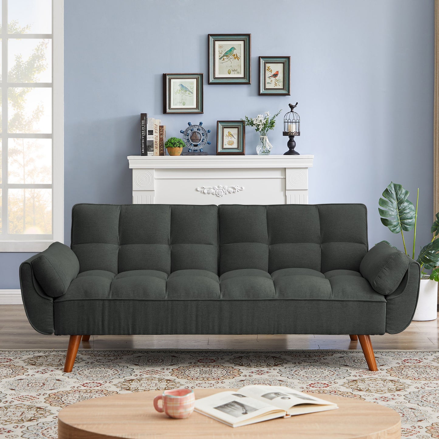 New Design Linen Sofa Furniture Adjustable Backrest Easily Assembled Reclinerst-BEIGE