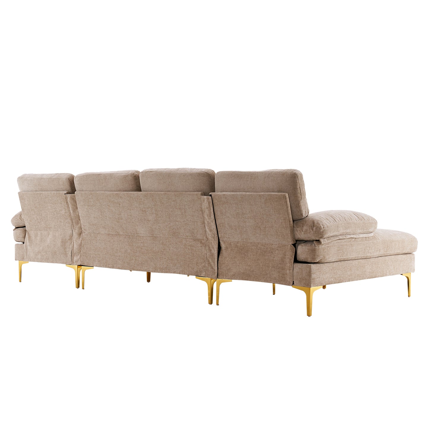 U-Shaped 4-Seat Indoor Modular Sofa Camel--Same type:57251652