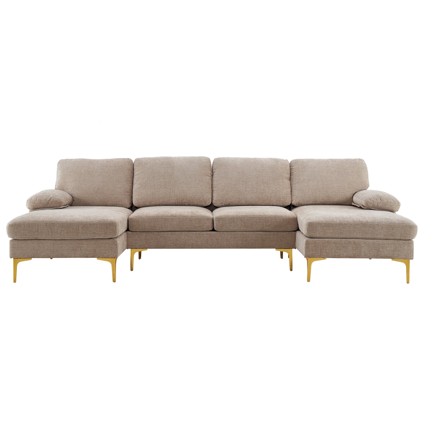 U-Shaped 4-Seat Indoor Modular Sofa Camel--Same type:57251652