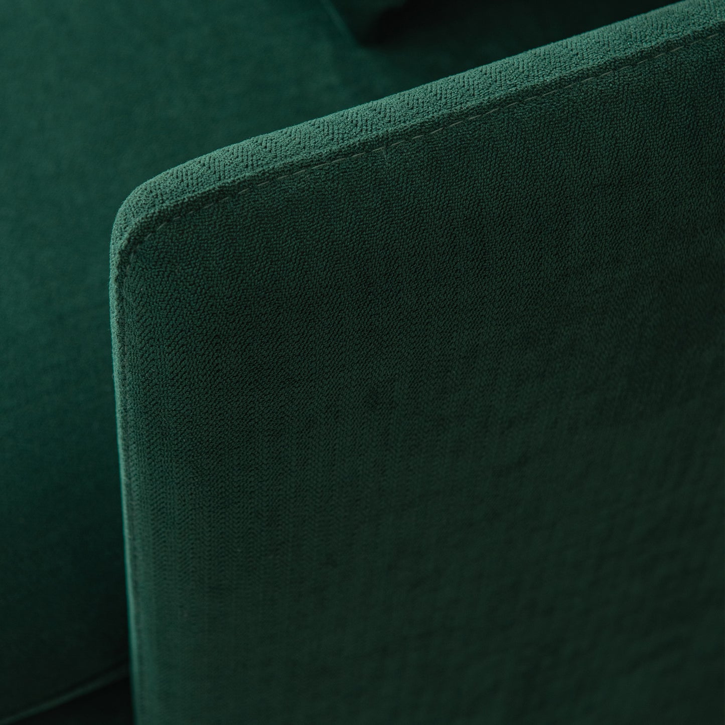 Modern Upholstered Loveseat Sofa,Emerald Cotton Linen---63.8"