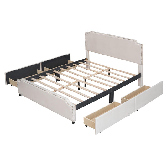 velvet queen upholstered bed