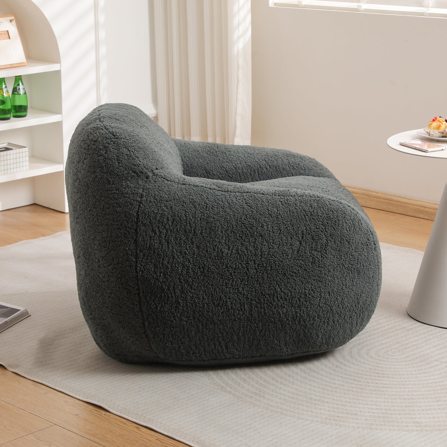 Bean Bag Chair ,Bean Bag Sofa for Adults Comfy Beanbag Giant Bean Bag Chair with Spacious Design Bean Bag Couch with Armrest Large Bean Bag Chair with Memory Foam Filler for Living Room Bedroom
