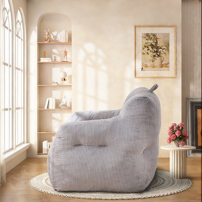 Bean Bag Chairs for Adults Oversize Bean Bag Sofa Chair with High Density Memory Foam Bean Bag Chair Lazy Chair with Armrest, Adult Beanbag for Bedroom, Living Room, Office