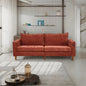 Light Brown Corduroy, Modern Style Solid Color Sofa (Including USB interface), Multi-Person Sofa, Suitable For Living Room And Office
